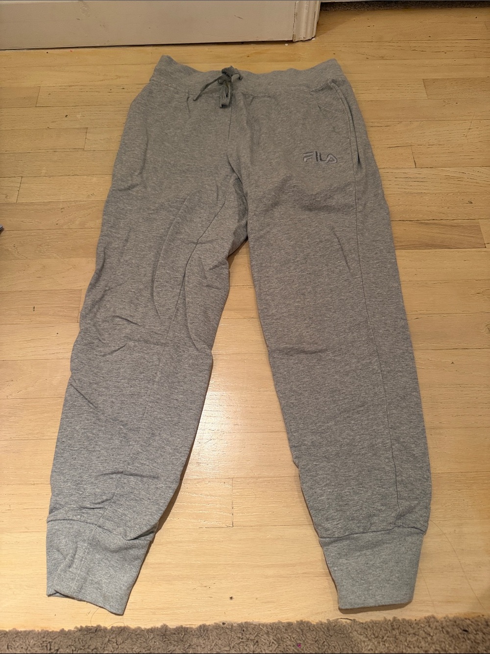 Fila Light Gray Women's Drawstring Joggers